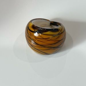 Murano vintage estate ring tigerstripe